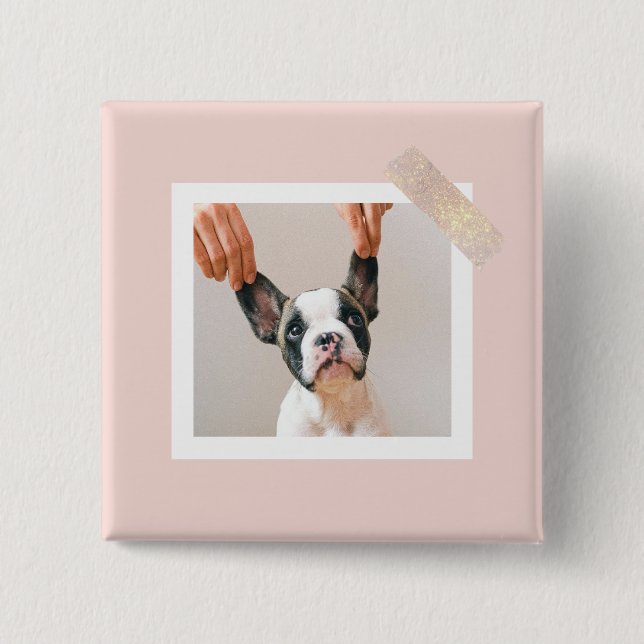 Foto für den benutzerdefinierten rosa Rahmen Button (Vorderseite)