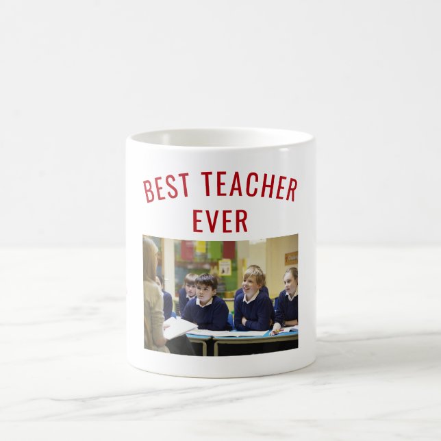 Foto für den besten Lehrer je Lehrer Kaffeetasse (Mittel)