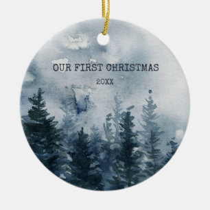 Foto für den ersten Weihnachtsnebelwald Keramik Ornament