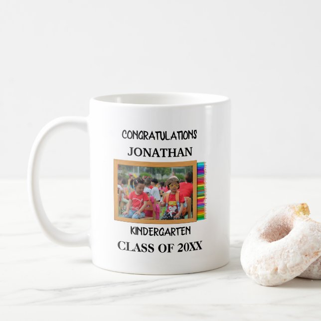 Foto für den Kindergartenabsolventen Kaffeetasse (Mit Donut)
