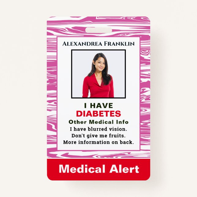 Foto für den medizinischen Alarm Emergency ID Card Ausweis (Vorderseite)