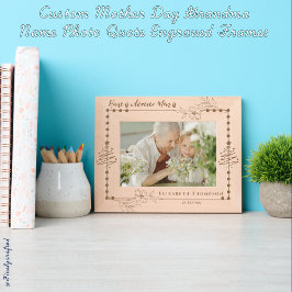 Foto für den Muttertag Oma Name Zitat Geätzte Rahmen