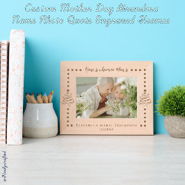 Foto für den Muttertag Oma Name Zitat Geätzte Rahmen