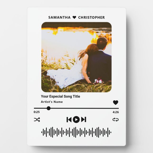 Foto für den personalisierten Namen Special Song M Fotoplatte (Vorderseite)