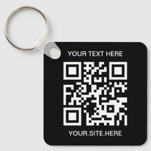 Foto für den QR-Code in Schwarzweiß Schlüsselanhänger