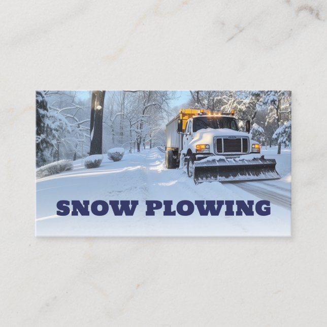 Foto für den Schneepflug und den Abholservice von  Visitenkarte (Vorderseite)
