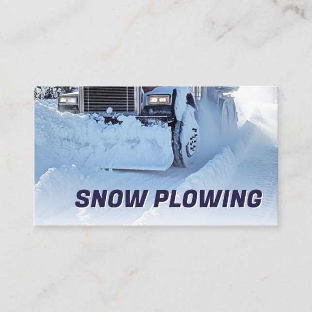 Foto für den Schneepflug und den Abholservice von  Visitenkarte (Vorderseite)