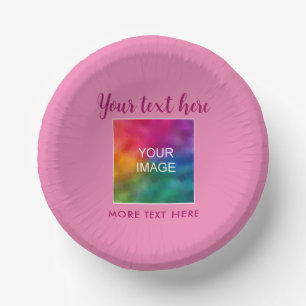 Foto für den Textnamen Bildskript rosa Vorlage Pappteller