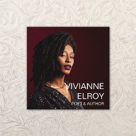 Foto für Dichter-Autor Quadratische Visitenkarte