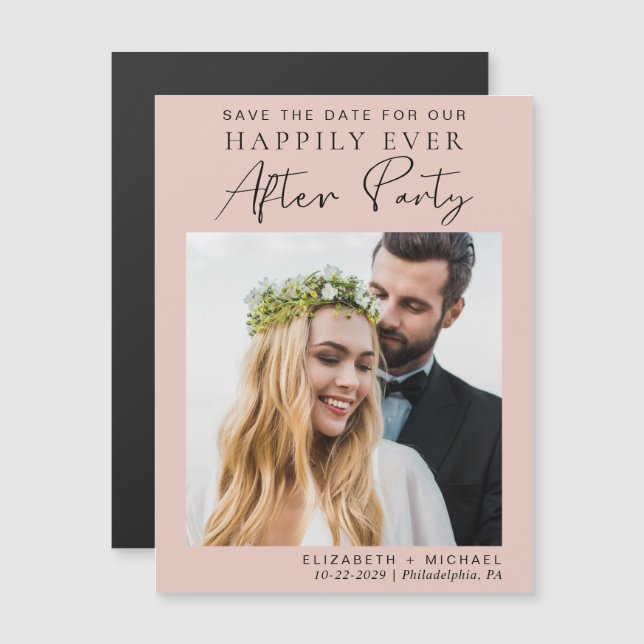Foto für die Hochzeitsempfehlung speichern Magnetkarte (Vorne/Hinten)