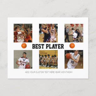 Foto für die Kollation von Basketball-Fotos Postkarte