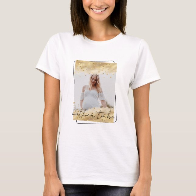 Foto für die Mama von Goldfolie T-Shirt (Vorderseite)
