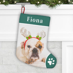 Foto für die Print-Monogram-Zeichenkette auf grüne Kleiner Weihnachtsstrumpf