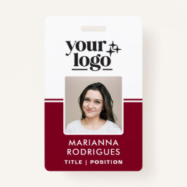 Foto für die Sicherheit von Burgundy-Logos Strichc Ausweis