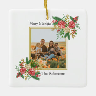 Foto für eine glänzende Blütenfamilie Keramikornament