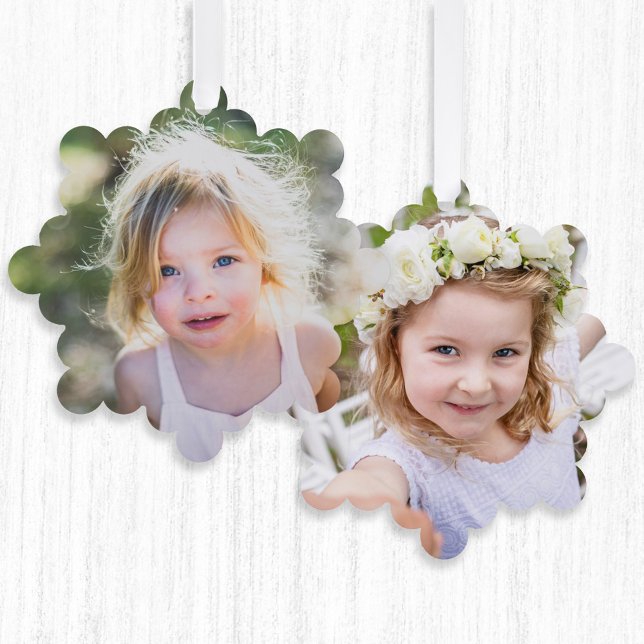 Foto für einfache Kinder Niedlich halten Ornament Karte (custom christmas ornament)
