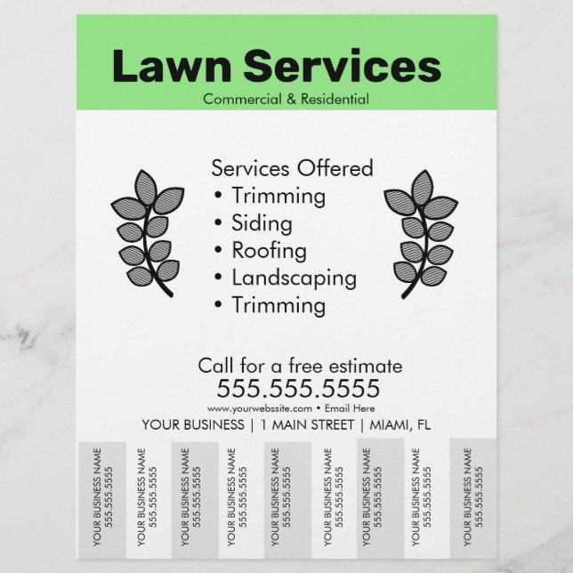 Foto für einfache Lawn Services-Vorlage wird Flyer (Vorne)