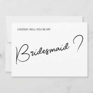 Foto für einfache und süße Bridesmaid-Vorschläge Einladung