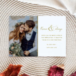 Foto für ewig und immer Gold Hochzeit Vielen Dank Dankeskarte<br><div class="desc">Gold-Skript "Forever and Always" Design Hochzeit danke Ihnen Karte mit Ihrem Lieblings-Hochzeit-Foto. Vielen Dank an Ihre Familie und Freunde,  dass Sie Teil Ihrer Hochzeitsfeier mit diesen maßgeschneiderten Foto Dankeschön Karten.</div>