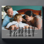 Foto für Familienname mit Nachname Fotoplatte<br><div class="desc">Spaß und einfache Vorlage kann für jeden Namen angepasst werden. Der Überlagerungstext kann nicht geändert werden. Andere Farben sind verfügbar. Eine Option für ein Foto.</div>