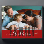 Foto für Familienname mit Nachname Fotoplatte<br><div class="desc">Spaß und einfache Vorlage kann für jeden Namen angepasst werden. Der Überlagerungstext kann nicht geändert werden. Andere Farben sind verfügbar. Eine Option für ein Foto.</div>