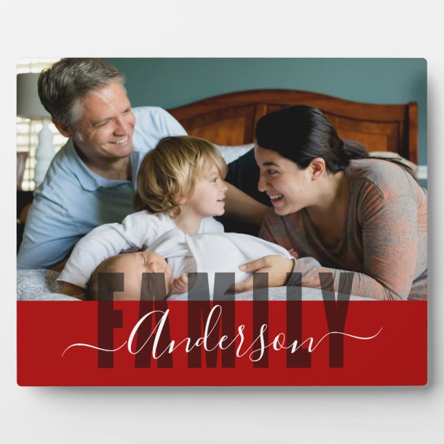 Foto für Familienname mit Nachname Fotoplatte (Vorderseite)