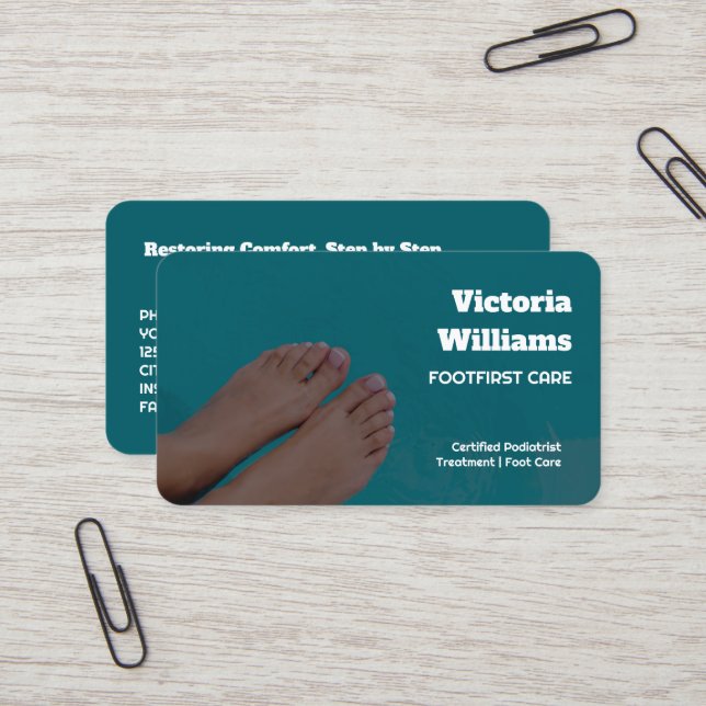Foto für Foot Care Visitenkarte (Vorderseite/Rückseite Beispiel)