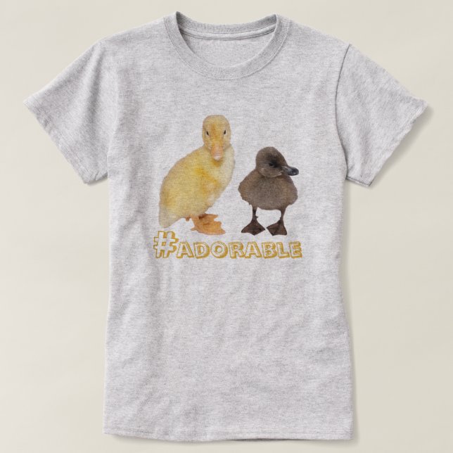 Foto für gelbe und graue Ducklings T-Shirt (Design vorne)