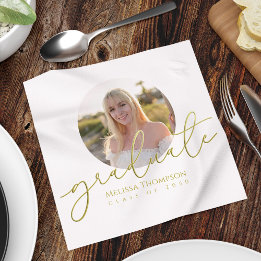 Foto für Gold Script Graduation Party Serviette