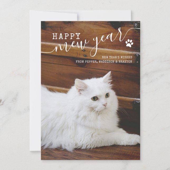 Foto für Haustiere - Happy New Year Card (Vorderseite)