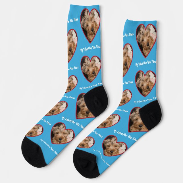 Foto für Haustiere Herzstück Valentinstag Socken (Linkes Detail)