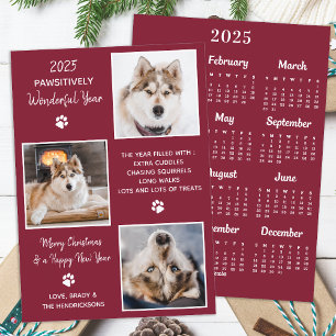Foto für Heimtiere im Review Custom Dog 2025 Calen Feiertagskarte