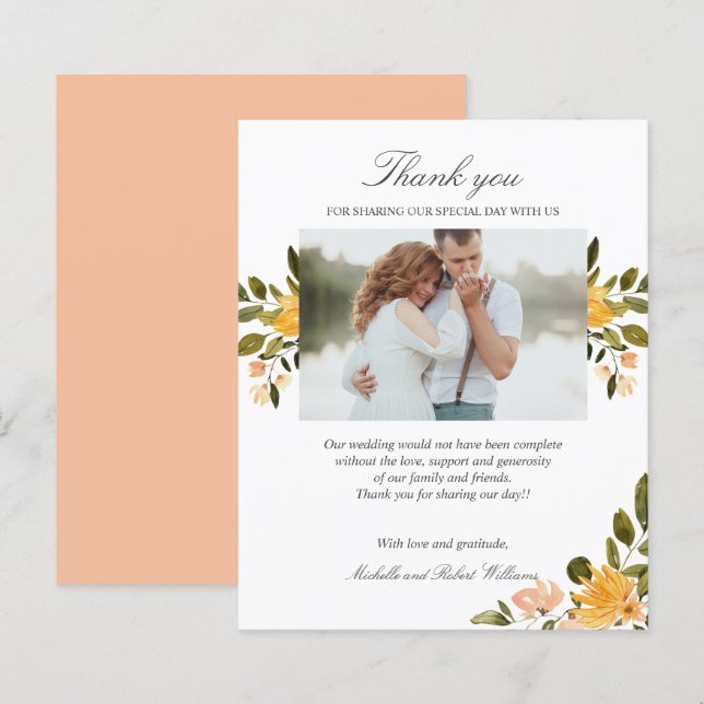 Foto für Hochzeiten in Gelb und Grün (Vorne/Hinten)