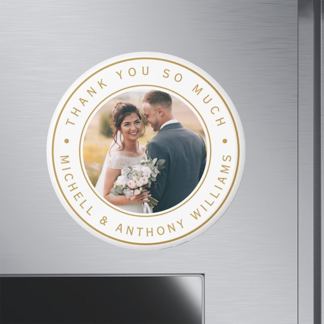 Foto für Hochzeiten in Gold und Weiß Magnet (Von Creator hochgeladen)
