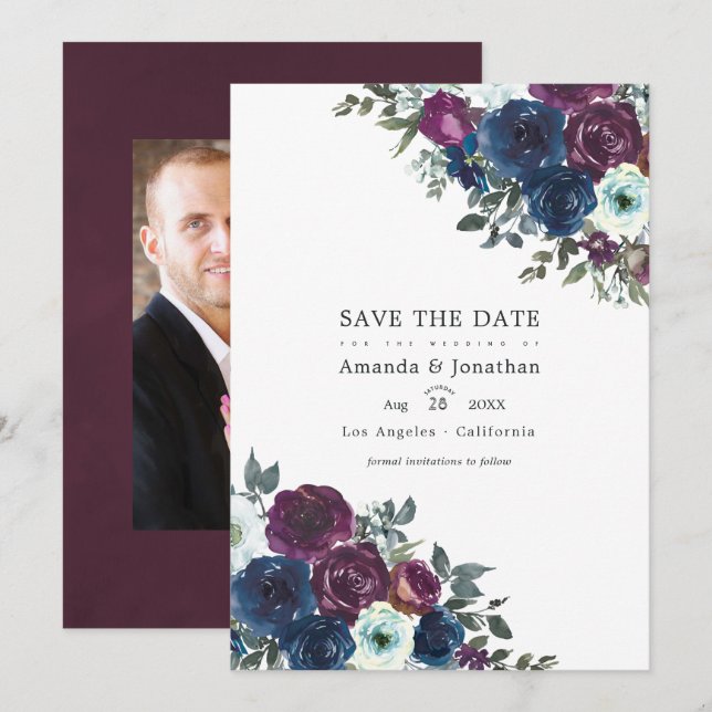 Foto für Hochzeiten von Flora und Fauna Save The Date (Vorne/Hinten)
