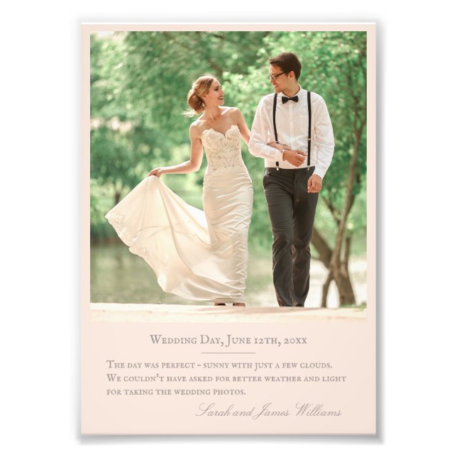 Foto für Hochzeitsszenario Monogram Blush-12x18 (Vorne)