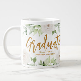 Foto für hübsche Blumengraduate Jumbo-Tasse