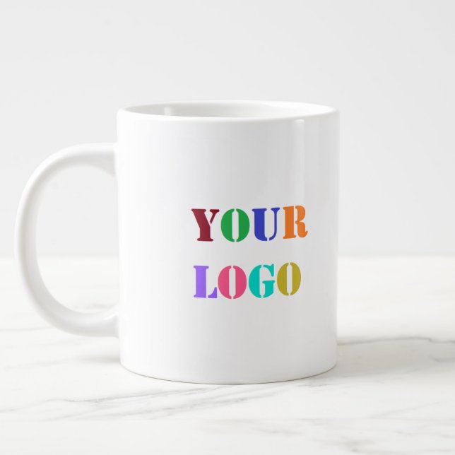 Foto für kundenspezifische Logos Werbeaktion Kaffe Jumbo-Tasse (Links)