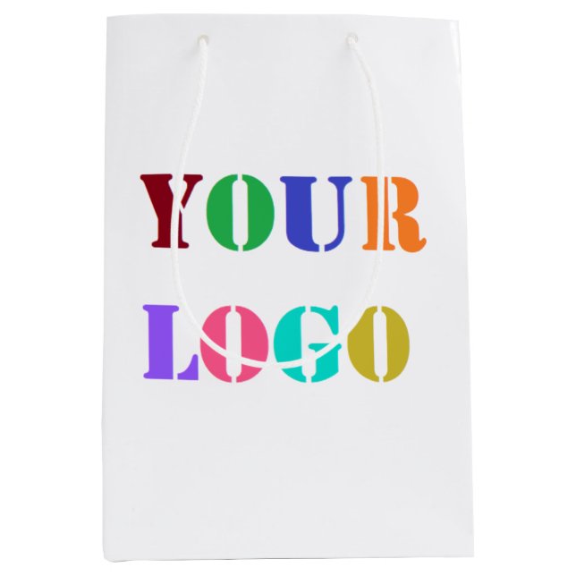 Foto für kundenspezifische Logos Werbeaktion Mittlere Geschenktüte (Vorderseite)