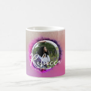 Foto für Lila und rosa Rahmen Kaffeetasse