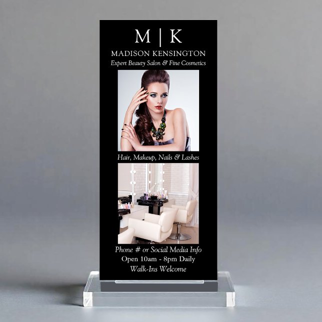 Foto für Minimalistische Monogramme oder Logokombi Werbekarte (Customize to change text size, color or to add more text or photos to back of card.)