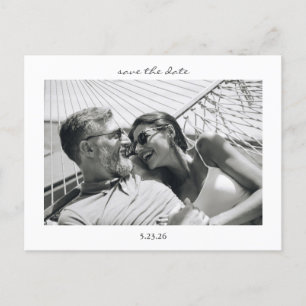 Foto für Minimalistische Skriptschrift Save the Da Ankündigungspostkarte