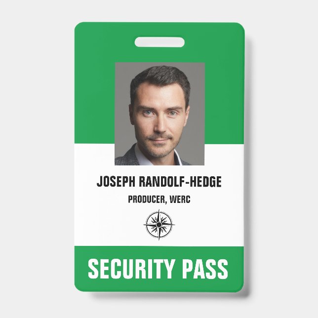 Foto für Mitarbeiter mit Lanyard Ausweis (Vorderseite)