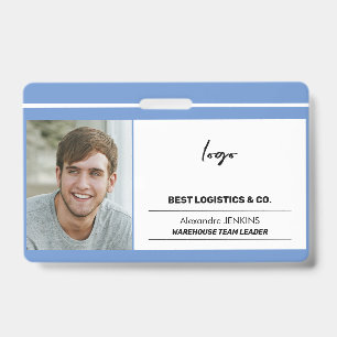 Foto für Mitarbeiter und Barcode-Vorlage Ausweis