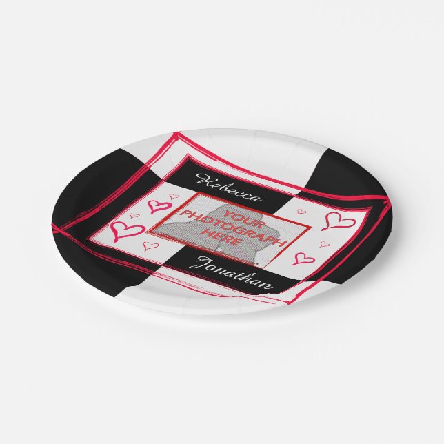 Foto für moderne Liebe Pappteller (Schrägansicht)