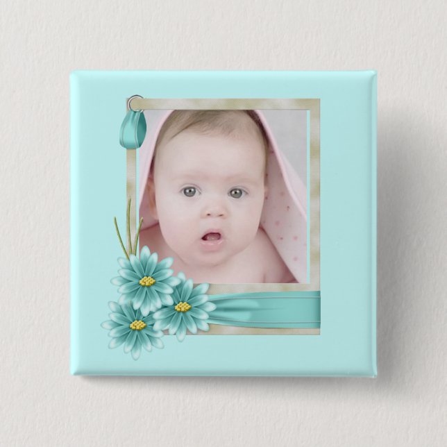 Foto für neue Babys - Ankündigung Button (Vorderseite)