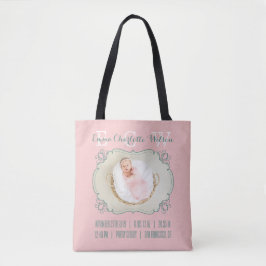 Foto für Neugeborene Monogram Rosa Green Frame Tasche