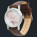 Foto für Neugeborene und Name Armbanduhr<br><div class="desc">Gib ihr ein Geschenk,  das sie schätzen und behalte,  personalisiere diese Frauenuhr mit ihrem Lieblings-Foto. Passen Sie den Namen dieser eWatch an.</div>