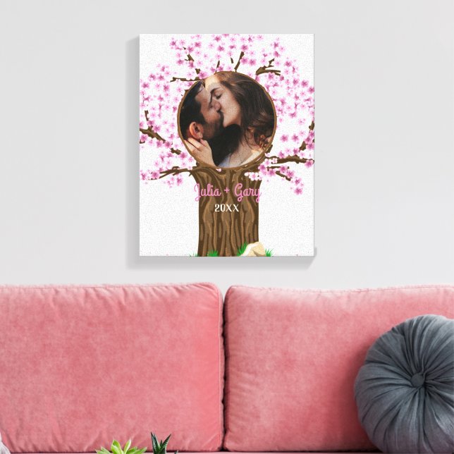Foto für niedliche benutzerdefinierte Familie Leinwanddruck (Insitu (Wohnzimmer))