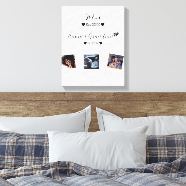 Foto für niedliche benutzerdefinierte Familie Leinwanddruck (Insitu (Schlafzimmer))
